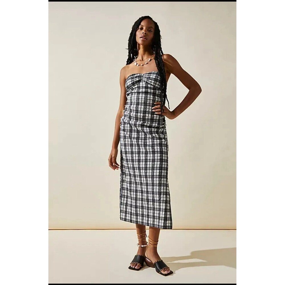 Free People Brandie Plaid Midi Dress